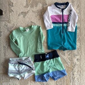 RuggedButts Baby Swimwear Bundle 6-12m